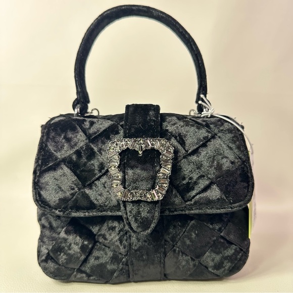 NEW SAM BRIT CRUSHED VELVET TOP HANDLE SHOULDER BAG BLACK
NWT!! - Picture 6 of 15